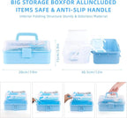 Cake Decorating Kit: Decorating Supplies Tools Kit 208 PCS Baking Accessories Include Spiping Bags and Tips Set, Piping Tips Set, Spatulas, Cake Scraper, 50 Piping Bags, Blue