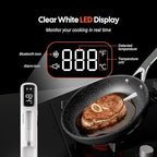 INKBIRD Mini Wireless Meat Thermometer, Bluetooth 5.4,1000ft/305m Ultra Long Connection, 60 Min Offline Data Storage, IP67 Waterproof, White LED Display, Ideal for BBQ, Grill, and Smoker