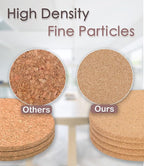 Cork Trivet, High Density Fine Particle Thick Cork Trivets for Hot Dishes, 8 Inch Heat Resistant Coaster, Placemats Hot Pads for Pots and Pans, 8 Pcs, 8x0.4 Inch, Round and Square (KTLBCT26)