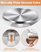 Kootek Aluminium Alloy Revolving Cake Stand 12 Inch Rotating Cake Turntable for Cake, Cupcake Decorating Supplies