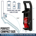 Can Crushers for Recycling - 16 oz Heavy Duty Aluminum Can Crusher Wall Mounted - Soda and Beer Can Smasher for Recycling with Bottle Opener - For 12 and 16 oz Cans - Easy to Install - RamPro