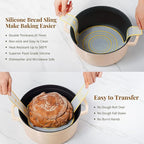 Sourdough Starter Kit, Sourdough Bread Baking Supplies with 2 Pcs 10" Oval Banneton Bread Proofing Baskets, Dough Scraper, Dough Whisk, Bread Lame, Silicone Sling, Spatula, Recipe