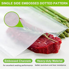 MAGIC SEAL Vacuum Sealer Bags, 3 Rolls 12’’ × 16.4’ Textured Vac Seal Bags for Food Storage, Sous Vide and Meal Prep, BPA Free, Commercial Grade - NOT Work with MAGIC SEAL MS175 Vac Sealers