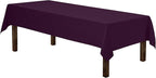 Gee Di Moda Rectangle Tablecloth - 60 x 84 Inch Eggplant Table Cloth for 5 Foot Rectangle Table - Heavy Duty Washable Fabric - for 5 Ft Buffet Table, Holiday Party, Dinner, Wedding & Baby Shower
