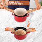 9-Inch Round & 10-Oval Bread Banneton Proofing Basket - Set of 2, Sourdough Baking Supplies with Bread Knife & Silicone Sling