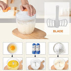 Manual Food Processor Vegetable Chopper, Portable Hand Pull String Garlic Mincer Onion Cutter for Veggies, Ginger, Fruits, Nuts, Herbs, etc., 900ml