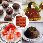 6 Holes Medium Semi Sphere Silicone Molds, 2 Packs Half Sphere Silicone Baking Molds for Making Chocolate, Cake, Jelly, Dome Mousse