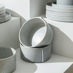 Stone Lain Bao 4-Piece Bowl Set Stoneware, Blue-Grey