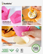 Katbite Tulip Cupcake Liners 200PCS, Muffin Liners Baking Cups, Cupcake Wrapper for Party, Wedding, Birthday