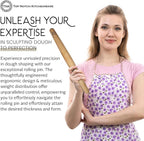 Top Notch Kitchenware | Sugar Maple French Style Rolling Pin | Tapered Solid Wood Design | Perfect for Baking Enthusiasts | Dough Roller | USA Made
