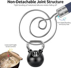 U-Taste 12.6" Danish Dough Whisk: 18/8 Stainless Steel Heavy-Duty Sourdough Mixer Tool, Food Grade Dutch Style Seamless Bread Wisk, Sturdy for Mixing, Stirring, Kneading Thick Batter (Midnight Blue)