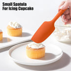 3-Piece Silicone Spatula Scrapers: Doosu 600°F Heat Resistant Food Grade Kitchen BPA Free Rubber Baking Cooking Tool Nonstick Utensil Set for Mixing, Scraping, Folding, Stirring, Serving (Multi-4)