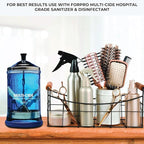 ForPro Professional Collection Multi-Cide Midsize Disinfecting Jar, Disinfectant Glass Jar for Manicure & Spa Implements, 21 Ounces