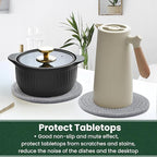 8 Inch Trivets for Hot Dishes, Hot Pots and Pans, Thick Heat Resistant Large Coaster for Kitchen, Hot Pads, Kitchen Essentials, Kitchen Decor for Table & Countertop, 6 Pcs