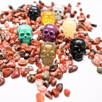10 PCS Mini Skull Resin Molds, Halloween Silicone Molds for Epoxy Resin Casting Arts Crafts, Little Skull Molds for Keychain Bracelet Earrings Jewelry Cute Candle String Lights Making Halloween Decor