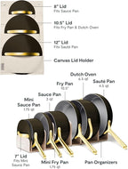 Caraway Deluxe Non-stick Ceramic Cookware Set (16 Piece) Pots, Frying Pans, Lids and Kitchen Storage - PFAS & PFOA Free - Oven Safe Pan Set & Compatible with All Stovetops - Black