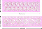 Embossing Lace Fondant Molds, Multi Circle Flowers Lace Mat Wedding Cake Decoration Tool, Rattan Shaped Cupcake Mat Silicone Molds Set of 3
