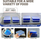2 Tbsp & 1 Tbsp Silicone Freezer Molds - Perfect for Storing Garlic, Herbs, Ginger, Pesto, Tomato Paste, Lemon Juice,Vegetable Purees,Purees and More - Silicone Food Freezer Tray (Blue 4 Pack)