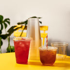 TOSSWARE NATURAL Arc - Plant Based Cups 16 oz - Plastic Alternative Cups for Parties, Bachelorettes, Weddings - Recyclable Clear Cold Cups - Set of 1000