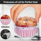 EUSOAR Foil Baking Cups, 50pcs 5oz 125ml Muffin Liners Cups with Lids, Disposable Aluminum Cupcake Ramekins Pans Baking Cup Holders Liners for Wedding Birthday Party