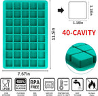 Sidosir 3Pcs Square Caramel Candy Mold Silicone, 40-Cavity Gummy Silicone Molds for Fat Bombs, Chocolate Truffles Mold for Hard Candy, Ice Cube