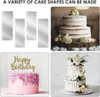 4 Pcs Stainless Steel Cake Scraper 10 Inch Metal Scraper for Cake Smoother Cake Decorating Comb Contour Double Sided Patterned Edge Stripe Tool Cake Cutter for Mousse Cream Pastry Baking