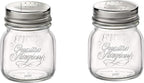 Bormioli Rocco 357760CBD021990 Quattro Stagioni Jar with Salt & Pepper Stainless Lid - Sleeve of 2, 5 oz, Clear