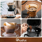 Coffee Filters #4, Unbleached Natural Coffee Filters 8-12 Cup, Disposable Coffee Filters, 4 Cone Paper Compatible with Ninja Coffee Maker, Pour Over and Drip Coffee Maker, 200 Count