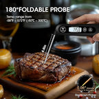 DOQAUS Digital Meat Thermometer, Instant Read Food Thermometer for Cooking, Kitchen Probe with Backlit, Cooking Temperature Probe for Turkey, Grill, BBQ, Baking, Bread, Sourdough