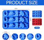 2 PCS Cowboy Chocolate Molds, Cowboy Hat, Boots, Saddle Shaped Cakesicle Molds Silicone, Western Party Theme, For Cupcakes, Cake Pops, Jellies, Chocolates, Candies(Blue,Red)