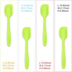 Silicone Spatula 4-piece Set, Heat-Resistant Non-stick Rubber Spatulas with Stainless Steel Core, Green