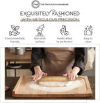 Top Notch Kitchenware | Sugar Maple French Style Rolling Pin | Tapered Solid Wood Design | Perfect for Baking Enthusiasts | Dough Roller | USA Made