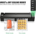 Etunia Vacuum Sealer, Cordless Rechargeable Vacuum Sealer Machine for Dry/Moist Food Storage to Extend Fresh, With Manual Vacuum, 1 Air Hose for Food Containers, Bag Cutter and 10 Vacuum Sealer Bags
