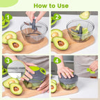Manual Food Processor Vegetable Chopper, Portable Hand Pull String Garlic Mincer Onion Cutter for Veggies, Ginger, Fruits, Nuts, Herbs, etc.,500ml
