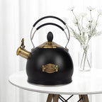 Whistling Tea Kettle Stainless Steel Teapot, Teakettle for Stovetop Induction Stove Top, Fast Boiling Heat Water Tea Pot 2.6 Quart