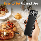 Smart Wireless Meat Thermometer,Digital Cooking Thermometer with Dual High-Accuracy Sensors,Ceramic Heat-Resistant Probe, Instant Read LCD & App Control for Kitchen,BBQ,Oven,Grill,Air Fryer