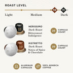 Peet's Coffee, Dark Roast Espresso Capsules Variety Pack, Compatible with Nespresso Original Machine - Intensity 10-11, 40 Count (4 Boxes of 10 Espresso Capsules)