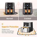 Heat Resistant Mats for Countertop - Fireproof 15x18 in Heat Resistant Mats for Air Fryer - Kitchen Countertop Protector for Air Fryer, Coffee Maker, Stand Mixer, Toaster, Oven 2PCS - Khaki