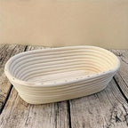 Banneton Bread Proofing Basket - 10 inch Banneton Basket Sourdough Proofing Baskets Set of 2 Oval Proofing Bowls with Liners for Professional & Home Artisan Sourdough Bread Baking Supplies