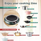 Induction Wok Cooktop，1700W Electric Wok Portable Induction Single Burner Used For Home And Commercial