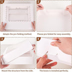8 Pcs Cookie Boxes,14x10x2.5 Inch Large Bakery Boxes with Window for Pies Chocolate Strawberries Muffins Donuts Pastry Dessert Christmas(Brown) (White, 14 * 10 * 2.5inch/8pcs)