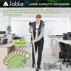 20 Pack 100331 Backpack Vacuum Bags Fit for ProTeam 10 QT Backpack Vacuum Cleaner，Replace #100331 Open Cirular Collar