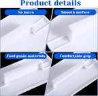 2 PCS Fondant Smoother, White Plastic Fondant Icing Smoother, Paddle Fondants Polisher Finisher Sugarcraft Cups for Cake Decoration Sugarcraft Paddles Sculpting, 14.5 x 8 cm/5.7" x 3.1"