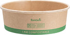Restaurantware Paper Food Containers 200 Pack Of 25 oz Disposable Round Kraft Salad Bowls BPI-Certified Compostable Stackable Greaseproof Meal Prep Take Out Containers For Soups, Snacks And Desserts