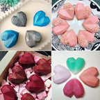 Heart Silicone Molds, AITRAI 2 Pack 3D Diamond Heart Chocolate Molds Soap Mold for Soap Making Silicone Cake Molds Mousse Mold, Gift for Birthday Wedding