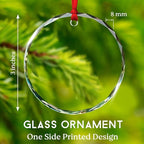 Custom Guitar Musical Instrument Xmas Glass Ornaments, Instrument Christmas Ornament Gifts for Guitarist, Personalized Text & Name Guitar Player Glass Ornaments, Musical Lover Ornament Christmas 2025