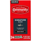 Community Coffee Signature Blend 96 Count Coffee Pods, Dark Roast, Compatible with Keurig 2.0 K-cup Brewers(Pack of 4,24 Count Total)