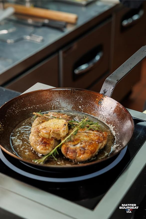 Matfer Bourgeat Black Carbon Steel Frying Pan, 14"