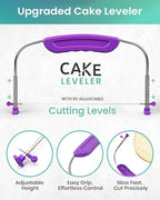 RFAQK 64PCs Cake Decorating Kit with Leveler, Baking Supplies Gift Includes Cake Stand Turntable, 24 Numbered Icing Tips, 30+1 Piping Bags, 2 Frosting Spatulas, 3 Scrappers, Video Course & Booklet