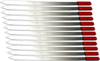 Premium Stainless Steel Barbecue Skewers BBQ Outdoor Grill Skewer stick with Solid Wood Handle for Grilling Shish Kebob Koubideh Persian Brazilian Kebab 1" wide and 24" long (12pcs)